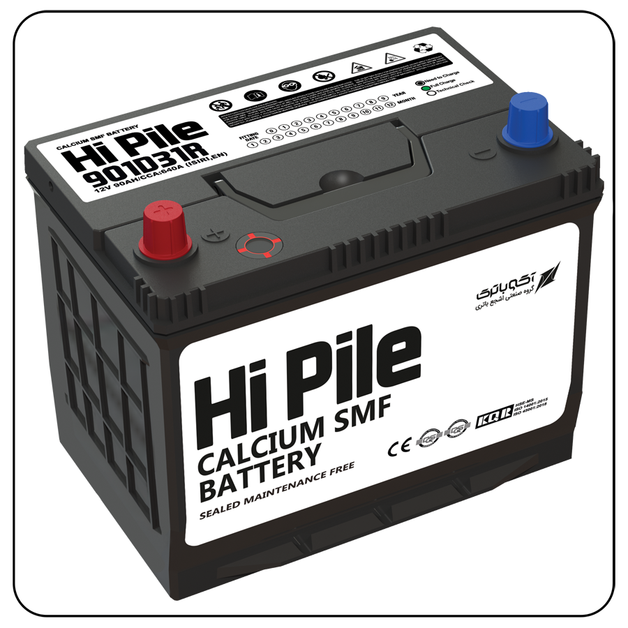 HiPile Car Battery 90Ah Straight